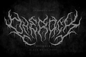 Onerock Black Metal Font Vol.6