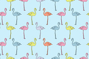 Vector set with flamingos, a Background Graphic by lycka (Thumbnail 4 of 4)