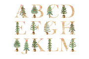 Watercolor Christmas trees clipart., a Decorative Illustration by TaPilipa (Thumbnail 4 of 8)