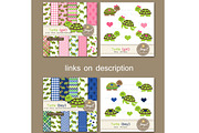 Turtle Girl Digital Paper & clipart, a Pattern Graphic by JennyL Designs (Thumbnail 6 of 6)