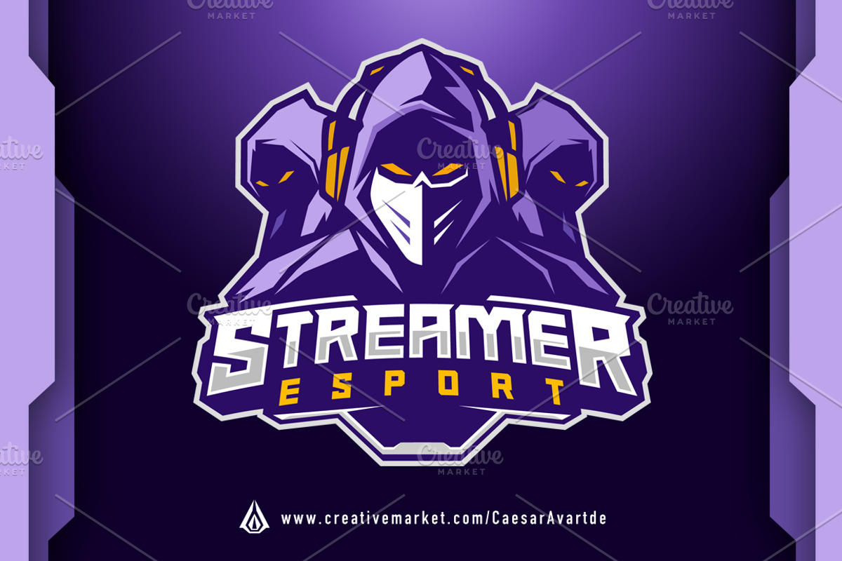 Streamer Esport Logo Template, a Branding & Logo Template by Avartde Creative