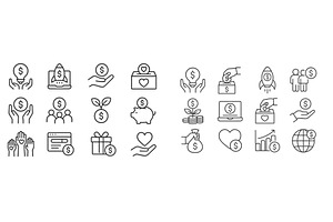 Icons representing various financial, a Finance Illustration by ZinetroN