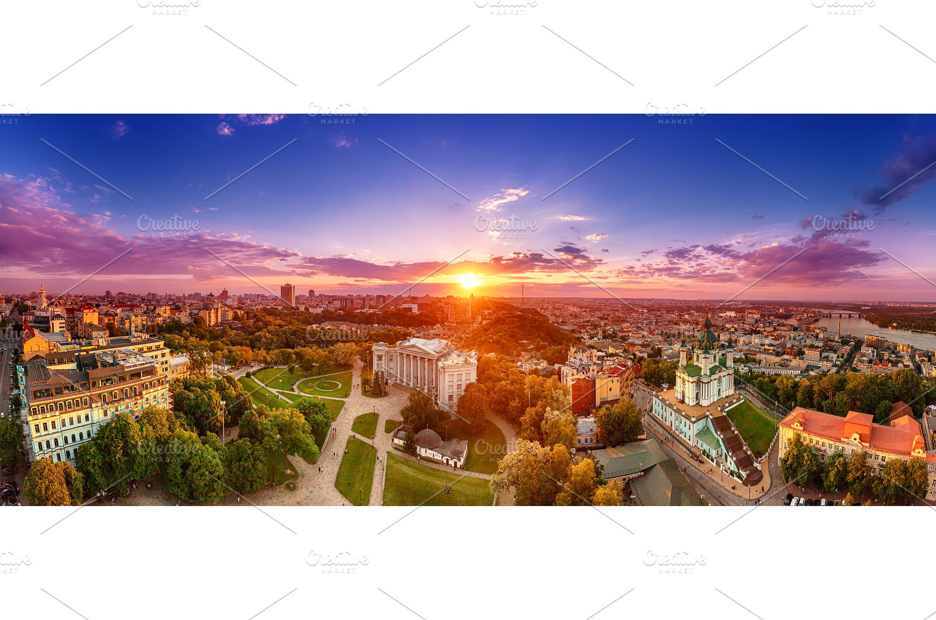 Panoramic view of Kyiv, an Architecture Photo by Nature and travel