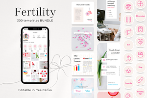 300 Fertility Social Media BUNDLE, a Social Media Template by PatternLab.