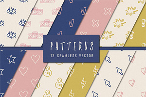 13 Hand Drawn Patterns