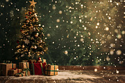 Falling Snow Christmas Tree Backdrop, a Background Photo by Winwin Design Art (Thumbnail 2 of 2)