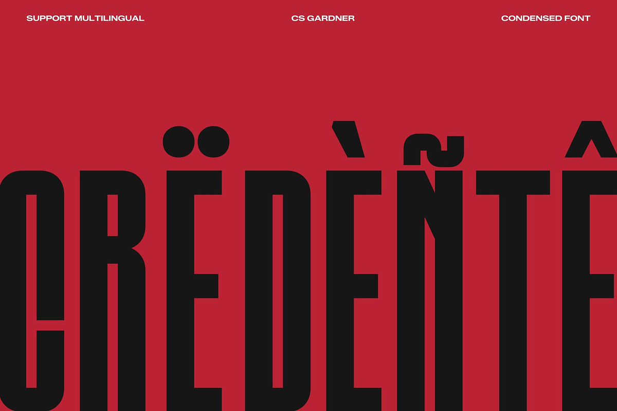 CS Gardner – Condensed Font, a Sans Serif Font by Craft Supply Co. (Photo 7 of 8)
