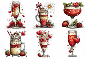 Valentine Whimsical Cocktail Clipart, an Illustration by Daily.Designs (Thumbnail 7 of 7)