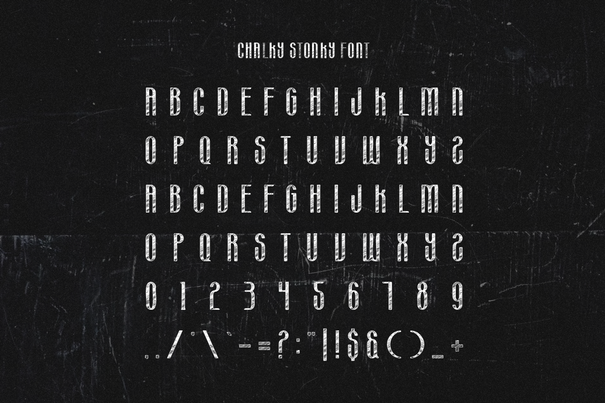 Chalky Stonky - Chalk & School Font, a Sans Serif Font by Iqsiart Studio (Photo 3 of 6)