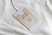 Clothes label tag blank white mockup, an Advertising Mockup by Olha Klein (Thumbnail 1 of 3)