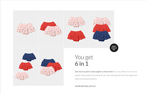 Baby Tiered Skirt With Pants Mock-up