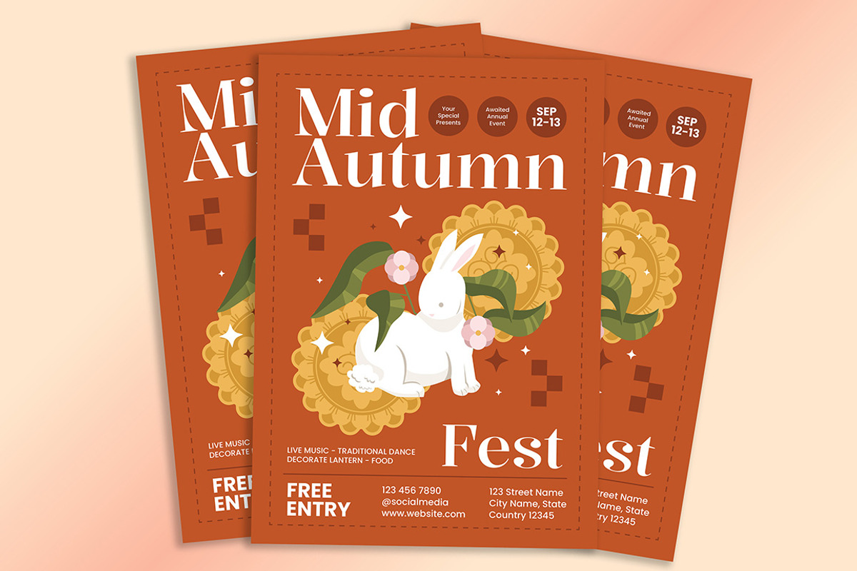 Mid Autumn Fest Flyer, a Print Template by Gumico Studio. (Photo 3 of 3)