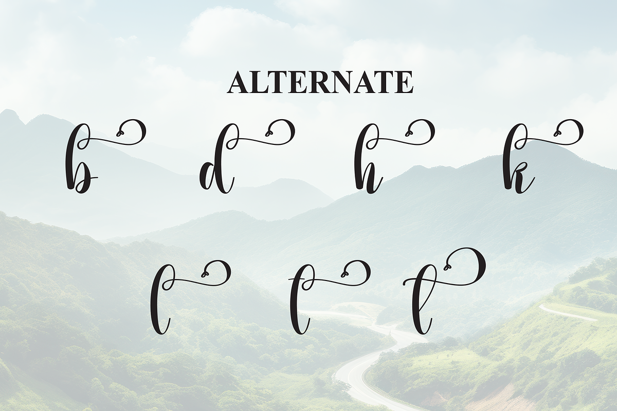 The Mountain | Script Font, a Handwritten Font by Scratchones (Photo 8 of 9)