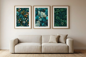 Tropical Botanical Leaf Wall Art, a Poster Template by Pixeness Studio