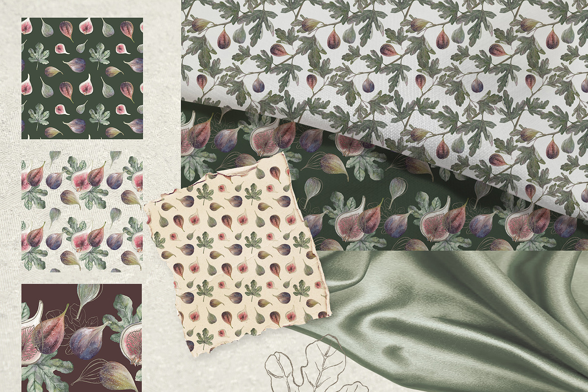 Botanical illustration of figs, a Graphic by RushkinaAntonina (Photo 3 of 6)