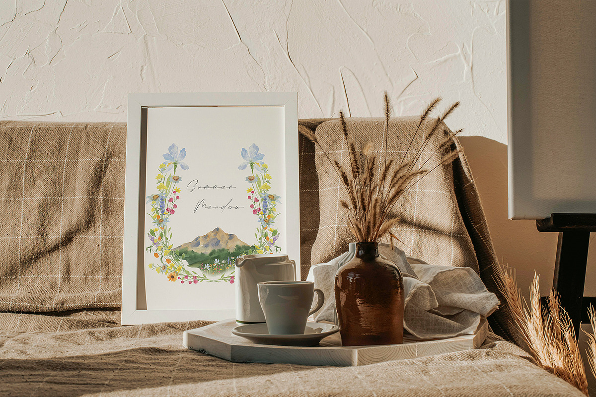 Mountains Meadow watercolor, a Seasonal Illustration by LiChu Art (Photo 10 of 17)