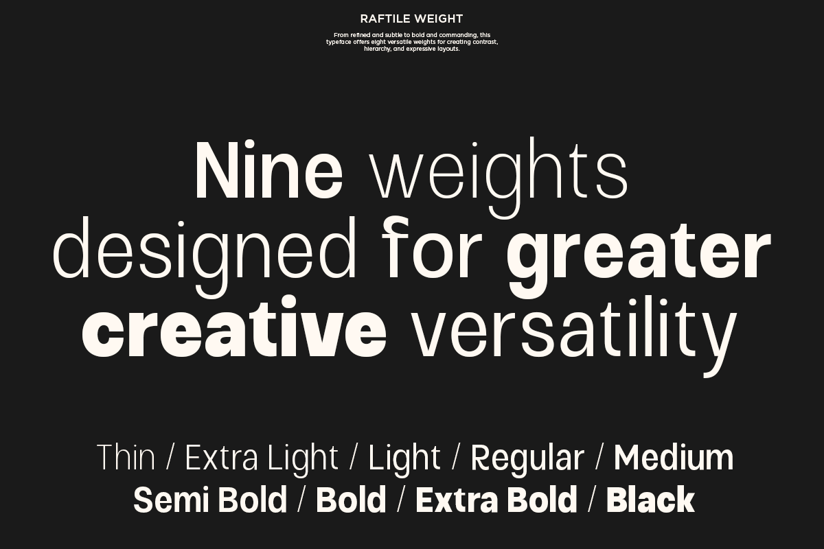 Raftile – Variable Sans Serif Family, a Sans Serif Font by Say Studio (Photo 2 of 10)
