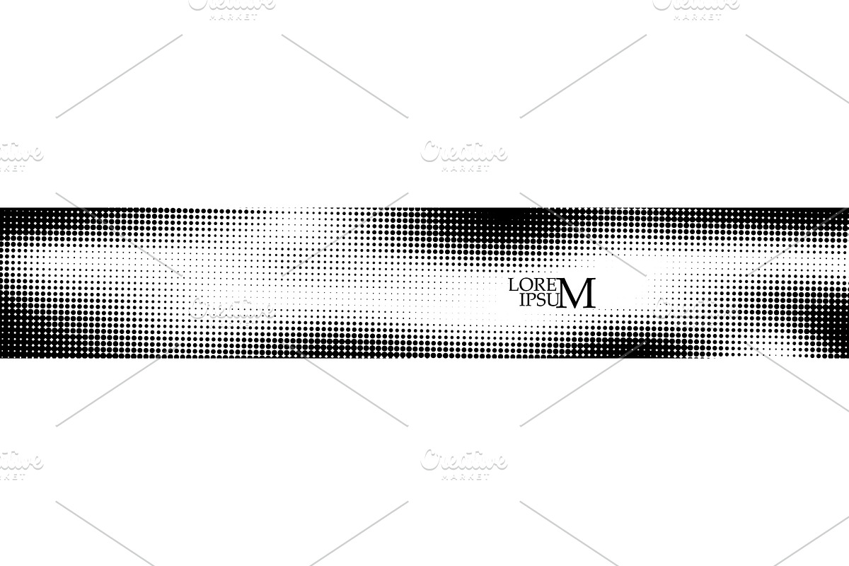 Halftone dot horizontal long, an Illustration by Nenahliadava Design