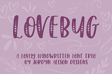 Lovebug Hearts Font Trio