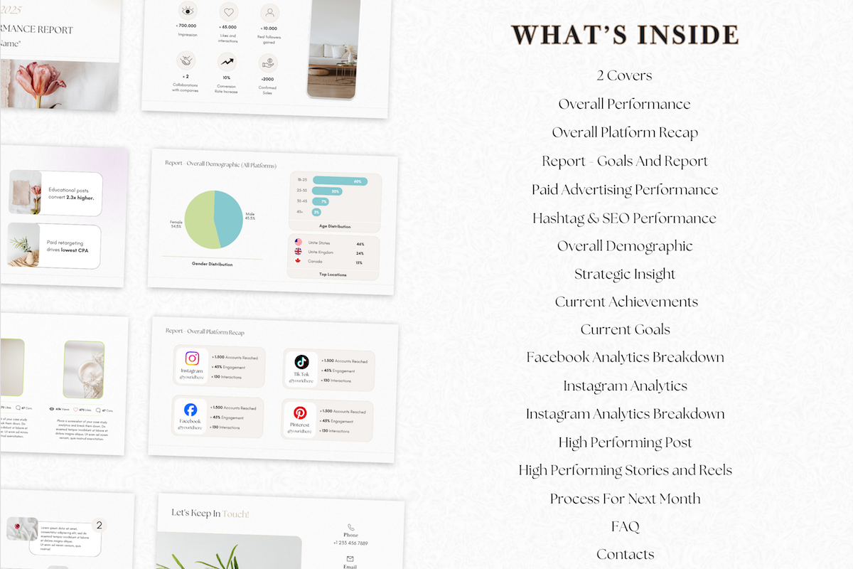 Social Media Analytics Report, a Social Media Template by PittaFinePrint (Photo 4 of 7)