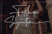 Fashion Signature, a Script Font by Letterara (Thumbnail 1 of 10)