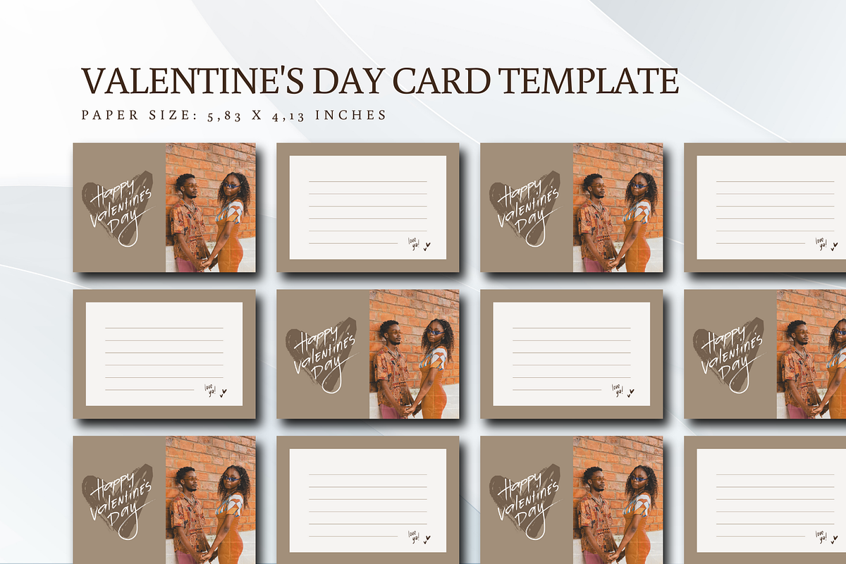 VALENTINE'S DAY CARD CANVA TEMPLATE, a Card Template by The Little Lily Studio (Photo 3 of 5)
