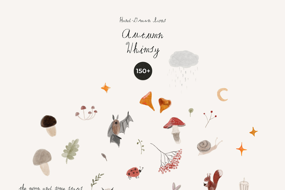 Autumn Whimsy — Hand-Drawn Icons, an Object Graphic by Lana Elanor (Photo 5 of 9)