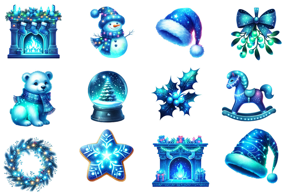 Blue christmas clipart, an Illustration by Designworld (Photo 6 of 6)