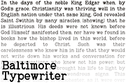 Baltimore Typewriter - basic pack, a Serif Font by Intellecta Design (Thumbnail 1 of 4)