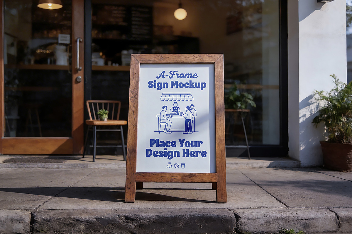 A-Frame Sign Mockup, a Product Mockup by Pitchlook.Studio (Photo 3 of 4)