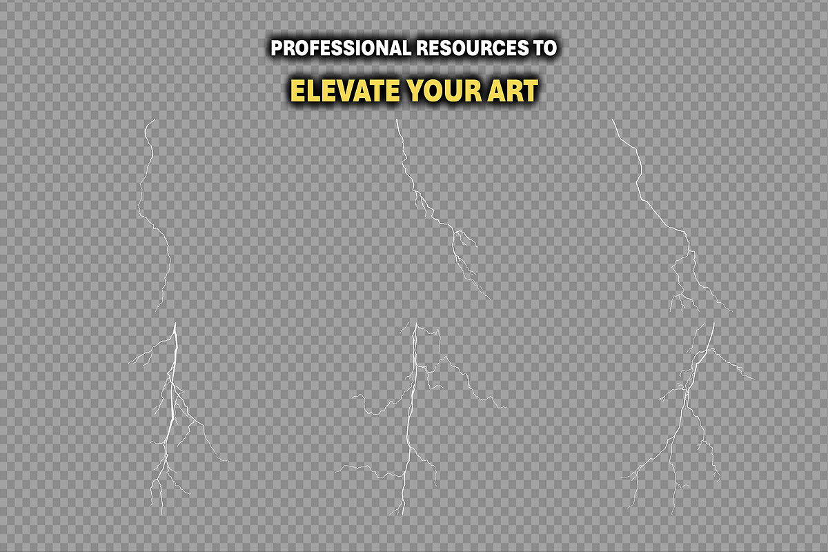 75+ PNG Cutout Lightning Bolt Effect, an Object Graphic by Mikel Blazgad (Photo 4 of 10)