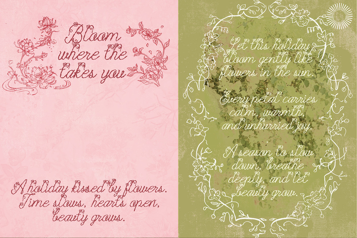 Blossom Reverie - Floral Script