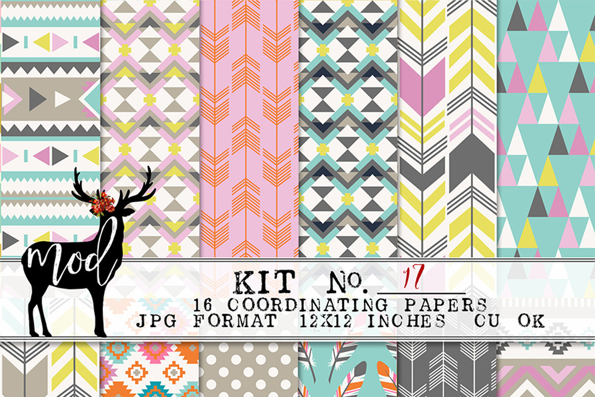 Background Paper Kit 17, a Pattern Graphic by Mod Paperie (Photo 1 of 2)