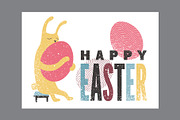 Easter greeting cards vector set., a Seasonal Illustration by PoPaShop (Thumbnail 5 of 7)
