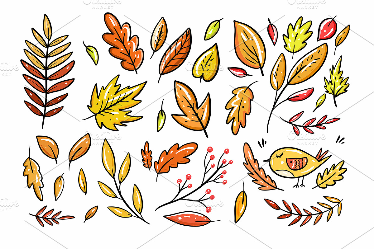 Autumn Lettering & Illustrations, a Seasonal Illustration by Oktyabr (Photo 3 of 7)
