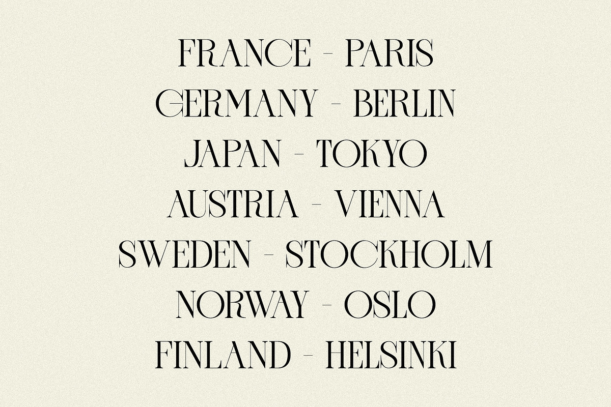 BLACK EAGLE - Modern Display Serif, a Serif Font by Mikhail Fukurou (Photo 6 of 8)