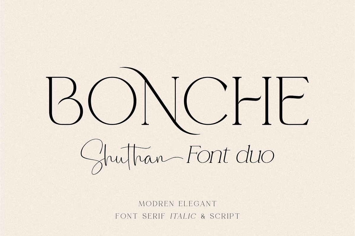 Bonche Shuthan Font duo, a Serif Font by BOOSH Studio (Photo 1 of 16)