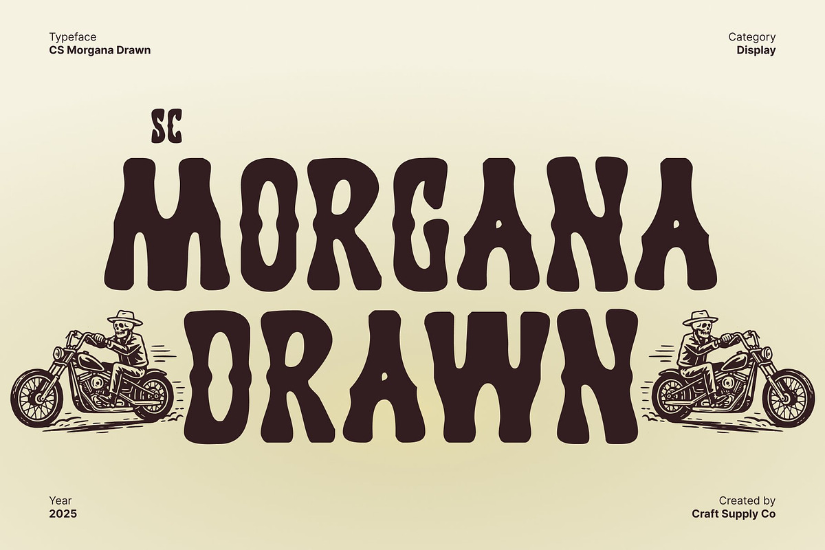 CS Morgana Drawn, a Sans Serif Font by Craft Supply Co. (Photo 1 of 8)