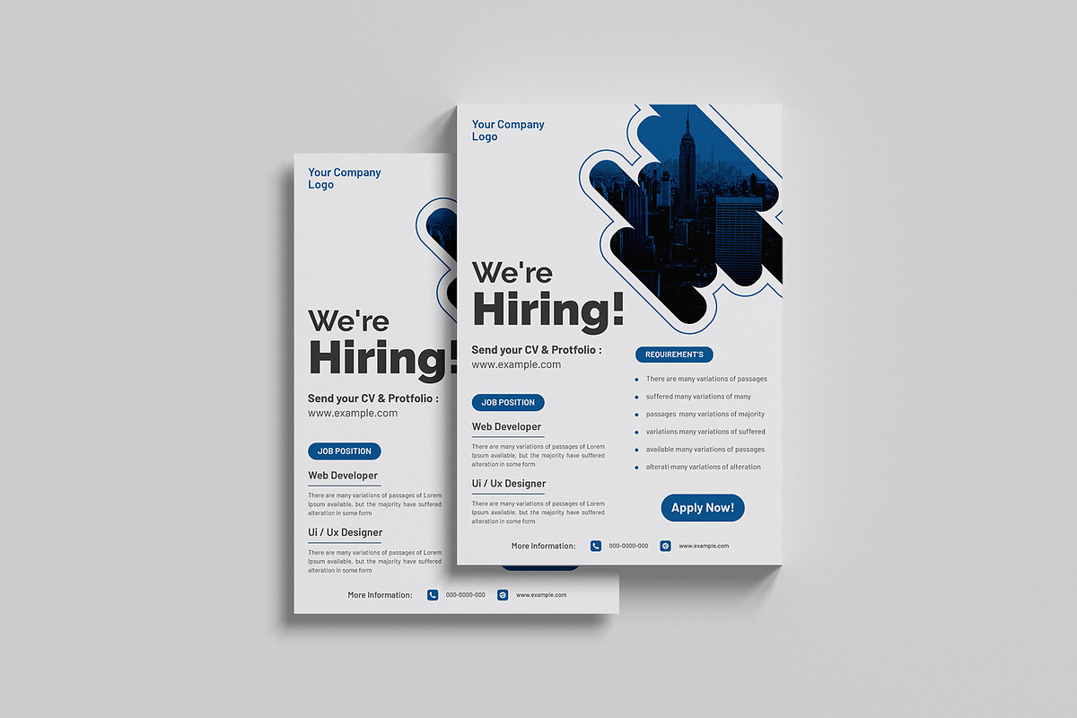 We Are Hiring Flyer Template, a Flyer Template by mrPixelLab (Photo 2 of 2)