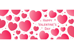 Red, pink hearts Valentines day, an Illustration by sceptical cactus