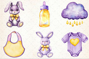 Yellow Light Lilac Baby Nursery Clip, an Illustration by Rose Art (Thumbnail 3 of 4)