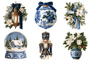 Watercolor Grandmillennial Christmas, an Object Illustration by Black Bird Studio (Thumbnail 5 of 7)
