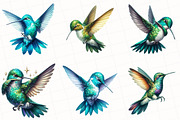Cute Hummingbird Clipart, an Illustration by OK Design (Thumbnail 5 of 5)