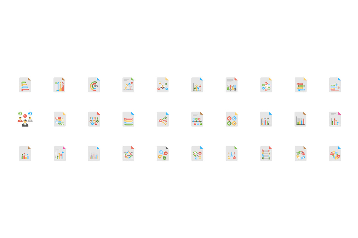 100 Business Analytics Flat Icons, a Duotone Icon by Creative Stall (Photo 3 of 3)