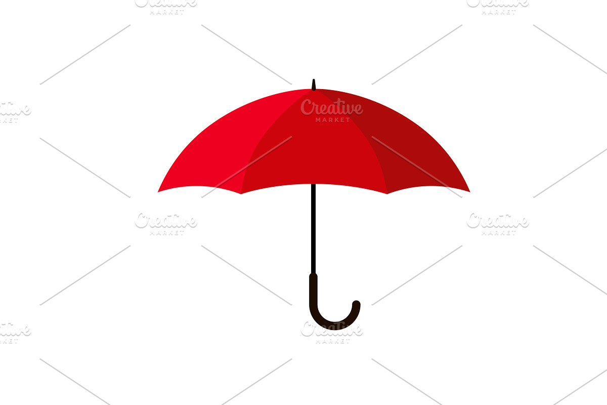 Bright red umbrella design suitable, an Illustration by Woters little shop