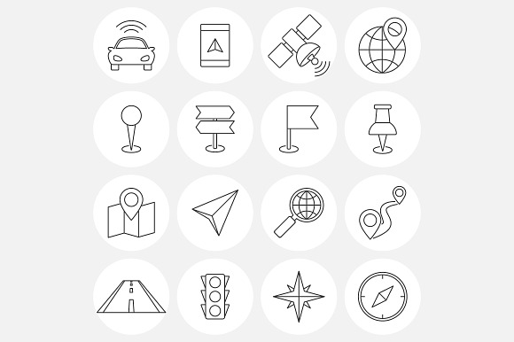 Navigation Line Icons