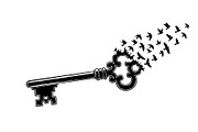 50 Flying Keys Silhouette Vector Bun, an Illustration by Designs_River (Thumbnail 28 of 51)