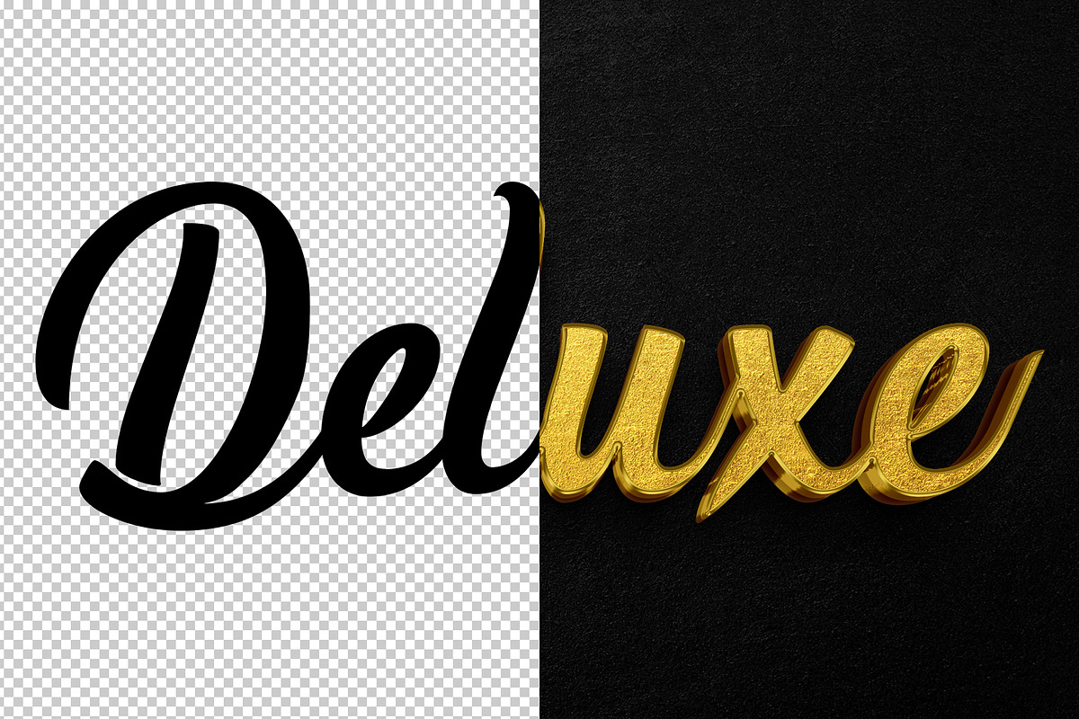 Deluxe 3D editable text effect, a Layer Style Add-On by Hello Muh (Photo 2 of 2)