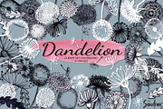 Dandelion handpainted clip art, an Illustration by SandraGraphicDesign (Thumbnail 1 of 4)