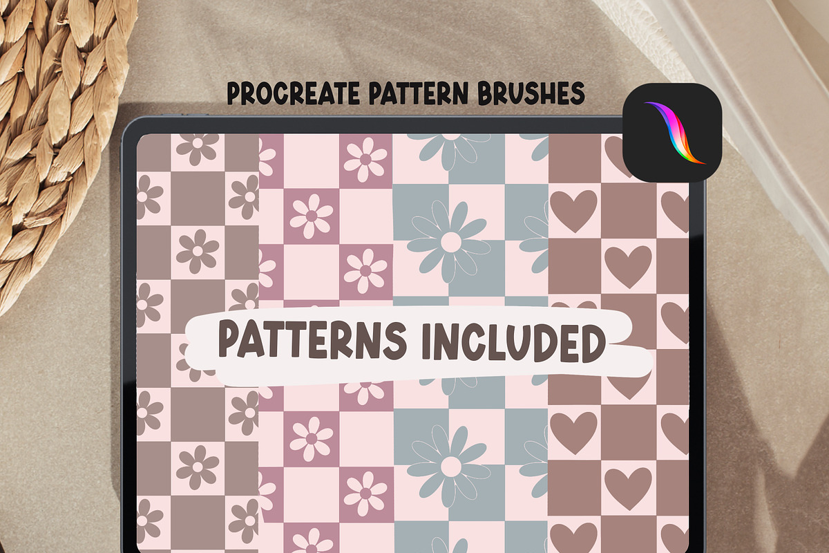 Checkered Procreate Brushes & Stamps, a Brush Add-On by Mastilo Designs (Photo 4 of 7)